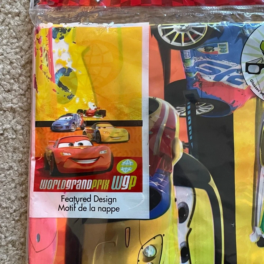 Disney Pixar Hallmark Party Cars Plastic Table Cover - DISCONTINUED
